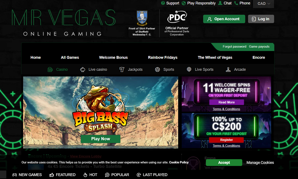 Mr Vegas game preview